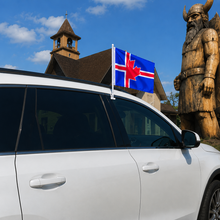 Load image into Gallery viewer, Icelandic Canadian Car Flag | Made in Canada | 11" x 15"