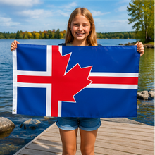 Load image into Gallery viewer, Icelandic Canadian Flag 36" x 60" | Canadian Made Heritage Pole Flag