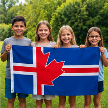 Load image into Gallery viewer, 18" x 36" Icelandic Canadian Flag | Made in Canada | Duraknit Polyester