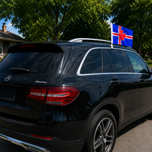 Load image into Gallery viewer, Icelandic Canadian Car Flag | Made in Canada | 11" x 15"