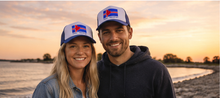 Load image into Gallery viewer, Vestur Íslendingur Icelandic Heritage Trucker Hat | Gimli Manitoba