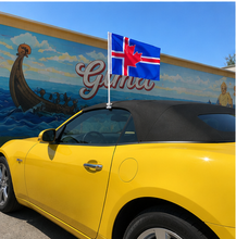Load image into Gallery viewer, Icelandic Canadian Car Flag | Made in Canada | 11" x 15"