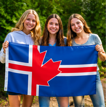 Load image into Gallery viewer, 18" x 36" Icelandic Canadian Flag | Made in Canada | Duraknit Polyester