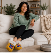 Load image into Gallery viewer, Handmade Icelandic Heritage Slippers | Made in Manitoba
