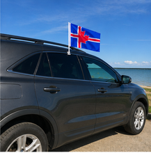 Load image into Gallery viewer, Icelandic Canadian Car Flag | Made in Canada | 11" x 15"