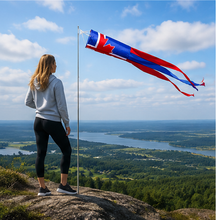 Load image into Gallery viewer, Icelandic People of Canada Windsock | Gimli Heritage Decor