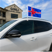 Load image into Gallery viewer, Icelandic Canadian Car Flag | Made in Canada | 11" x 15"