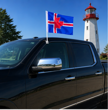 Load image into Gallery viewer, Icelandic Canadian Car Flag | Made in Canada | 11" x 15"