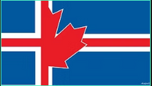 Load image into Gallery viewer, 18" x 36" Icelandic Canadian Flag | Made in Canada | Duraknit Polyester