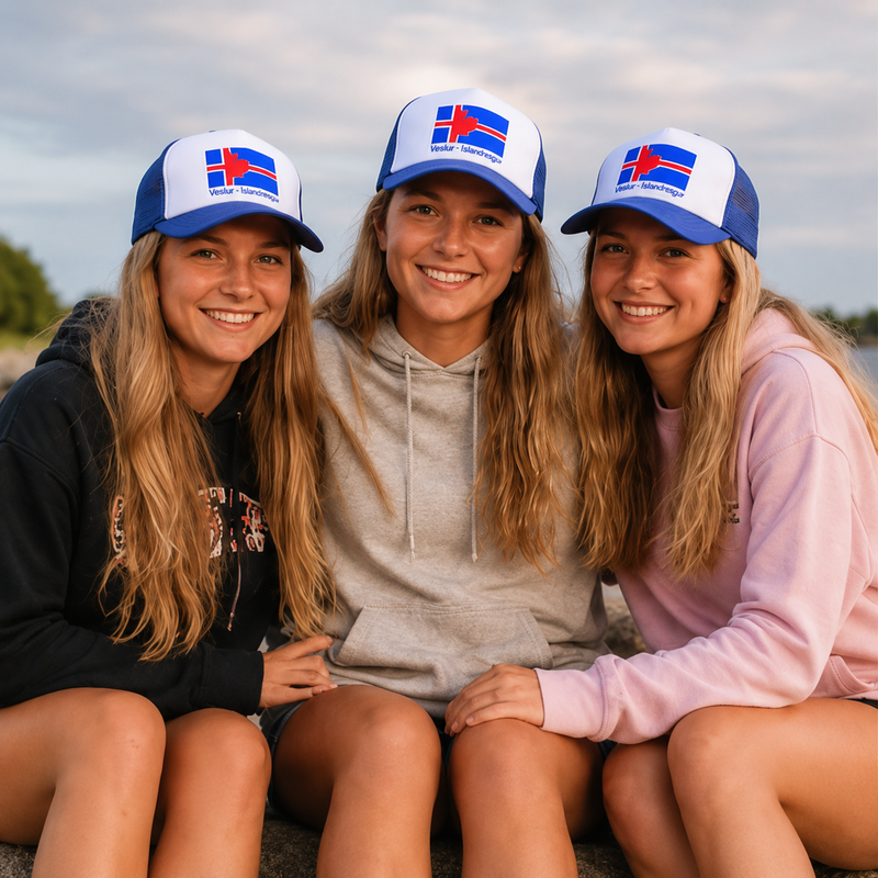 Vestur Íslendingur Icelandic Heritage Trucker Hat | Gimli Manitoba