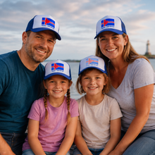 Load image into Gallery viewer, Vestur Íslendingur Icelandic Heritage Trucker Hat | Gimli Manitoba