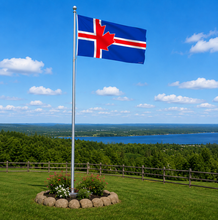 Load image into Gallery viewer, Icelandic Canadian Flag 36" x 60" | Canadian Made Heritage Pole Flag