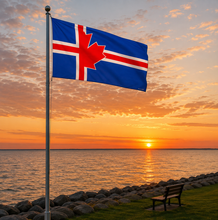 Load image into Gallery viewer, Icelandic Canadian Flag 36" x 60" | Canadian Made Heritage Pole Flag