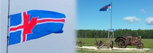 Load image into Gallery viewer, Icelandic Canadian Flag 36" x 60" | Canadian Made Heritage Pole Flag